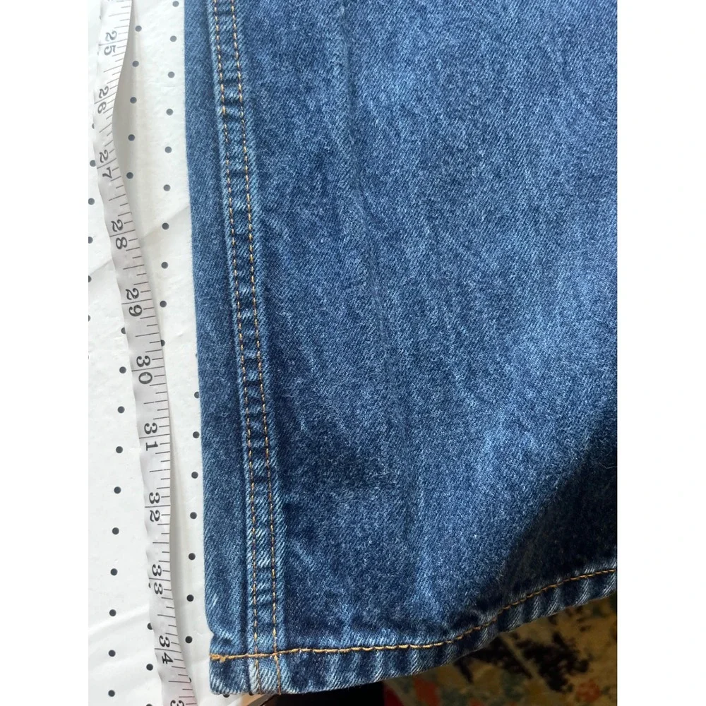 Levis 505 Regular Fit Straight Leg Blue Denim Jeans Mens 36x36 Dark Wash Zip Fly